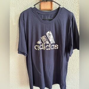 adidas dark blue Short Sleeve Tee